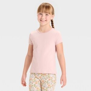 Cat & Jack Girls Pink T-Shirt XXL Plus Short Sleeve NWT Basic Tee